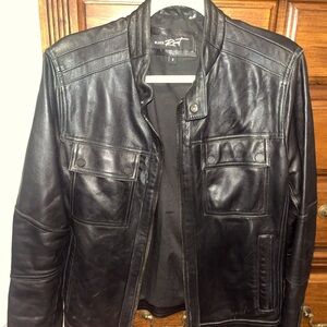 Black Rivet Leather Moto Jacket